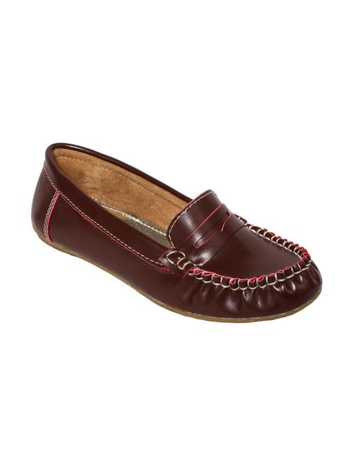 brown leatherette slip on loafer - 10925383 - Very Small Image - 1