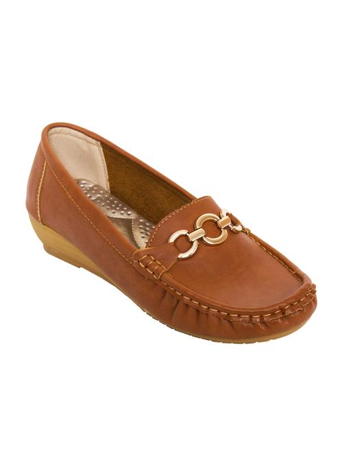 brown leatherette slip on loafer - 10925390 - Very Small Image - 1