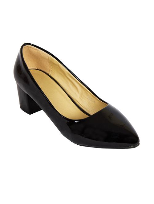 black leatherette slip on pump - 10925394 - Very Small Image - 1