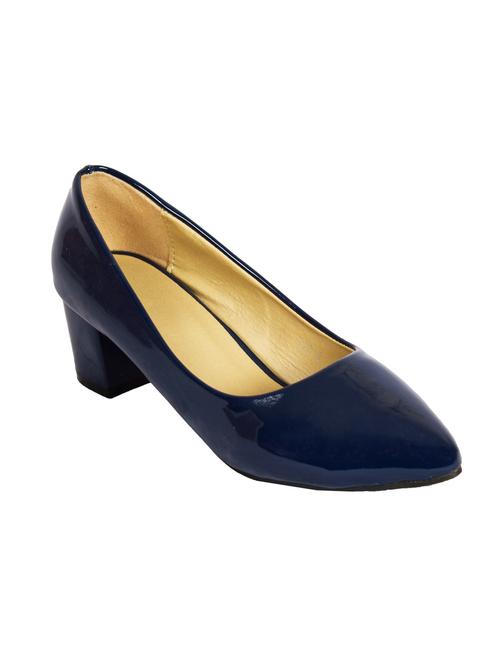blue leatherette slip on pump - 10925395 - Very Small Image - 1