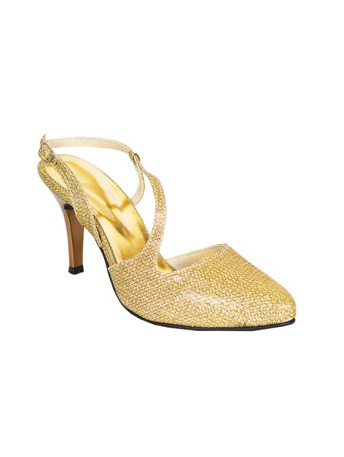 gold leatherette sandal - 10925420 - Very Small Image - 1