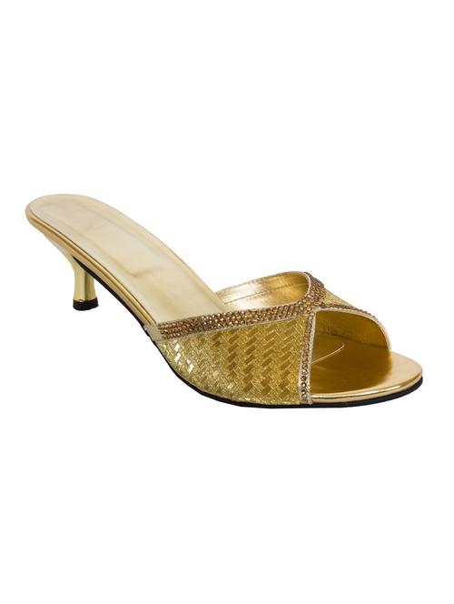 gold leatherette sandal - 10925442 - Very Small Image - 1