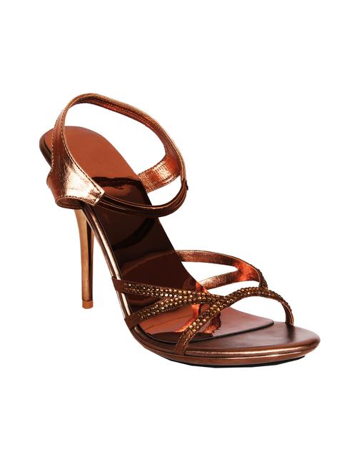 copper leatherette sandal - 10925479 - Very Small Image - 1