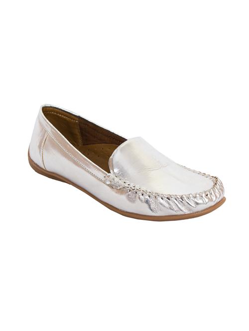 silver leatherette slip on loafer - 10925490 - Very Small Image - 1