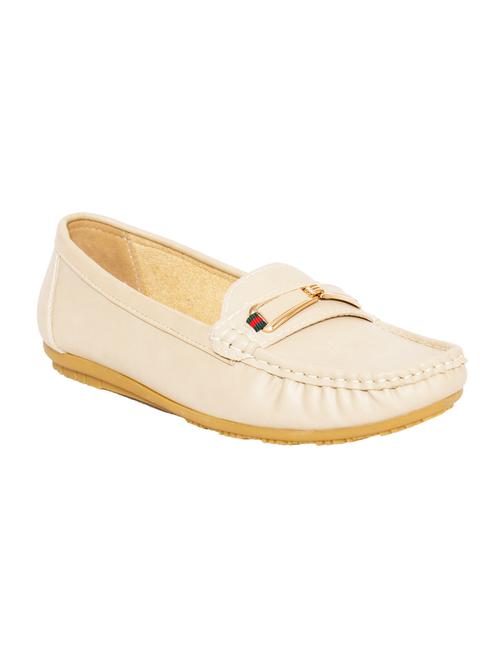 beige leatherette slip on loafers - 10925492 - Very Small Image - 1