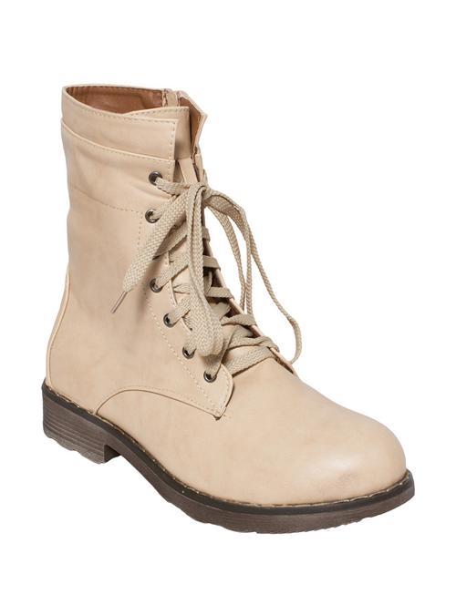 beige leatherette boot - 10925532 - Very Small Image - 1