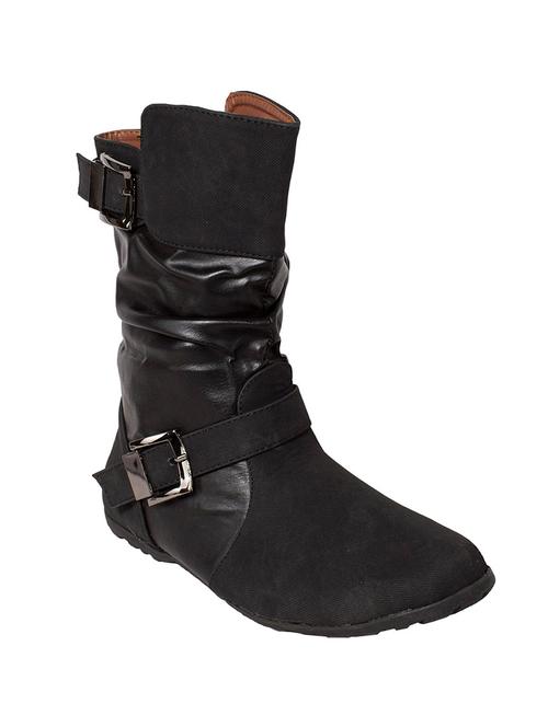 black leatherette calf boot - 10925544 - Very Small Image - 1