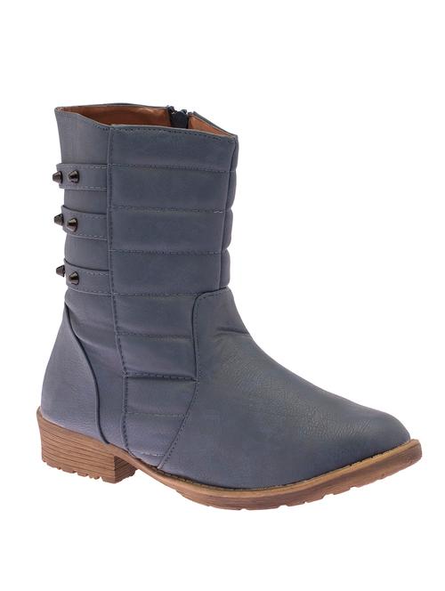 blue leatherette ankle boots - 10925627 - Very Small Image - 1
