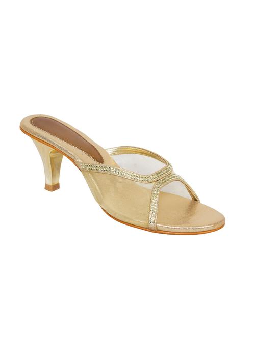 gold leatherette sandal - 10925731 - Very Small Image - 1