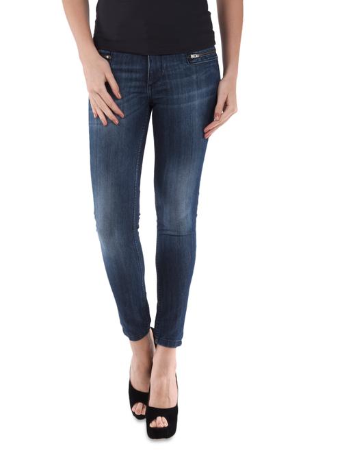 washed anckle length denim jeans with zipper - 1093298 - Very Small Image - 1
