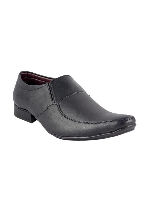 black leatherette slip ons - 10934660 - Very Small Image - 1