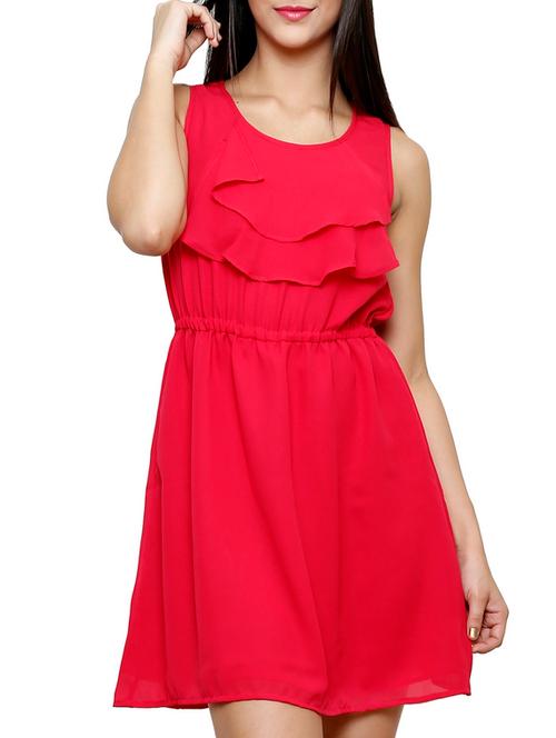 fushia georgette dress - 10941216 - Very Small Image - 1