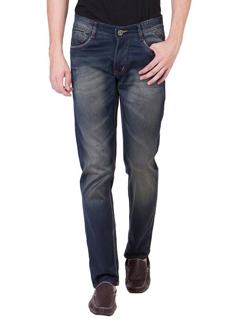 dark blue cotton lycra jeans - 10956836 - Very Small Image - 1