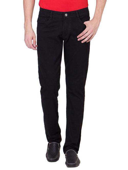 black cotton plain jeans - 10956843 - Very Small Image - 1