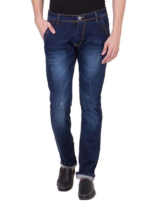 dark blue cotton lycra jeans - 10956846 - Very Small Image - 1