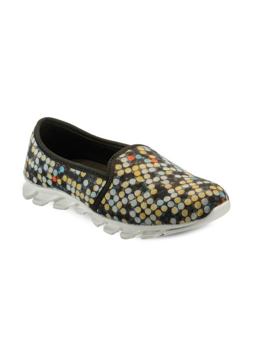 black leatherette slip on casual shoes - 10960460 - Very Small Image - 1