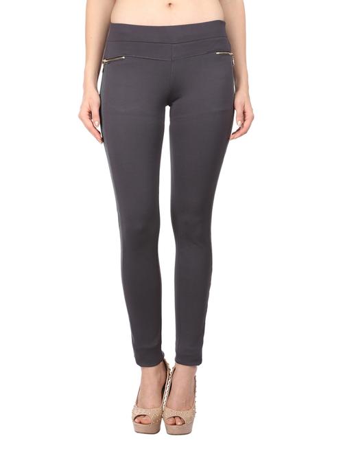 grey poly cotton jeggings - 10962302 - Very Small Image - 1