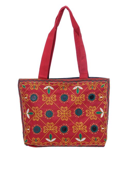 red mirror work handbag - 1096616 - Very Small Image - 1