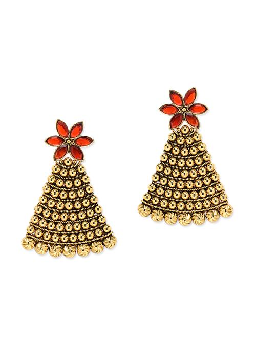 floral embellished triangular earrings - 1097086 - Very Small Image - 1