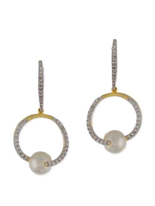 gold american diamonds earring - 10972442 - Very Small Image - 1