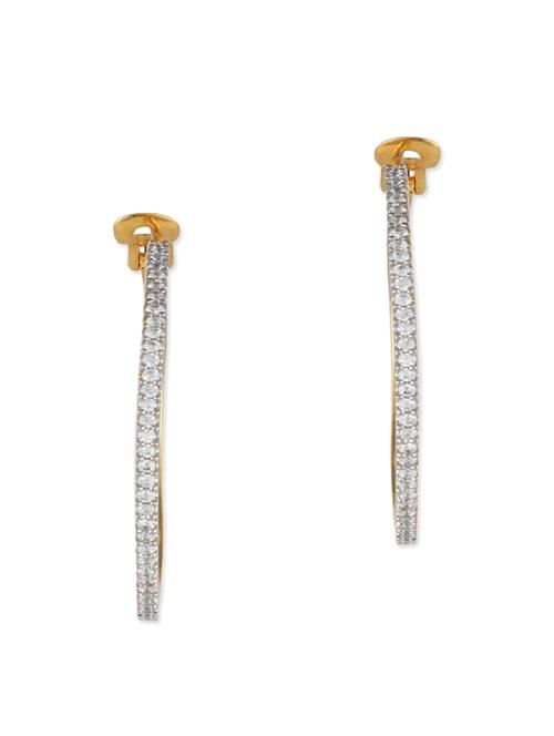gold cubic zirconia earring - 10972447 - Very Small Image - 1