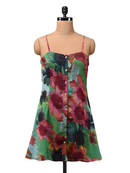 floral print georgette tunic - 1097920 - Very Small Image - 1
