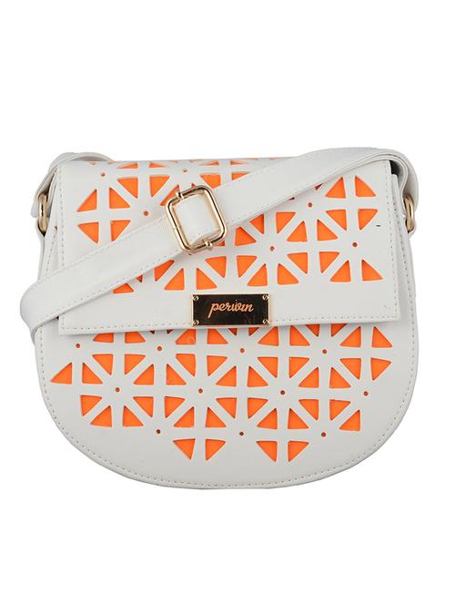 white leatherette sling bag - 10980853 - Very Small Image - 1