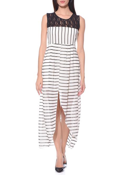 black crepe aline dress - 10981799 - Very Small Image - 1