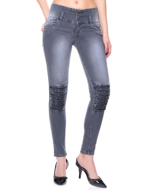 grey denim lycra jeans - 10981826 - Very Small Image - 1