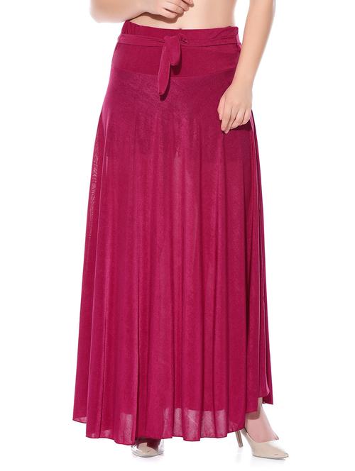 dark pink poly crepe skirts - 10981857 - Very Small Image - 1