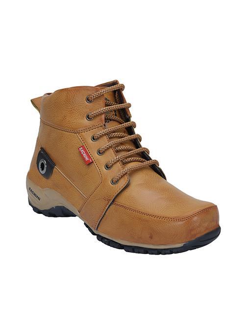 tan leatherette boots - 10986143 - Very Small Image - 1