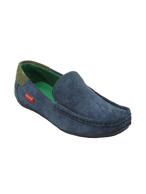 navy blue leatherette loafers - 10986151 - Very Small Image - 1