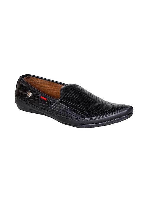 black leatherette slip on shoe - 10986252 - Very Small Image - 1