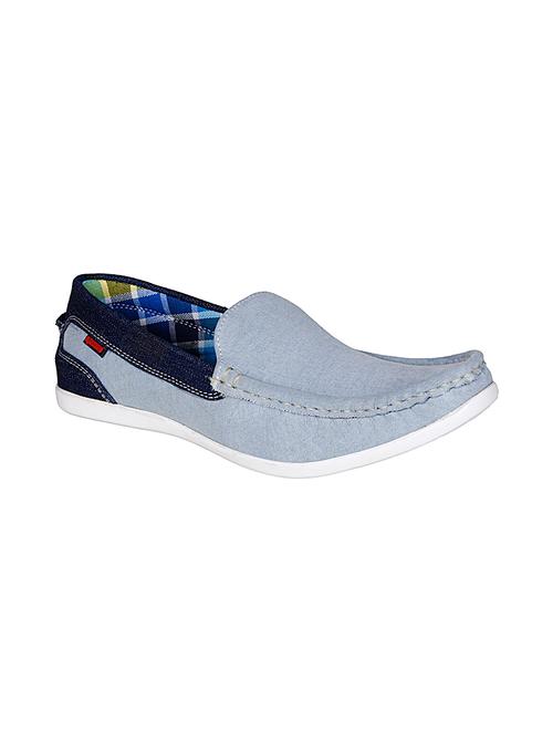 sky blue leatherette loafer - 10986274 - Very Small Image - 1