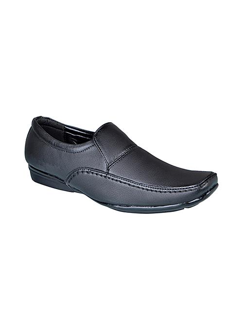 black leatherette slip ons - 10986281 - Very Small Image - 1