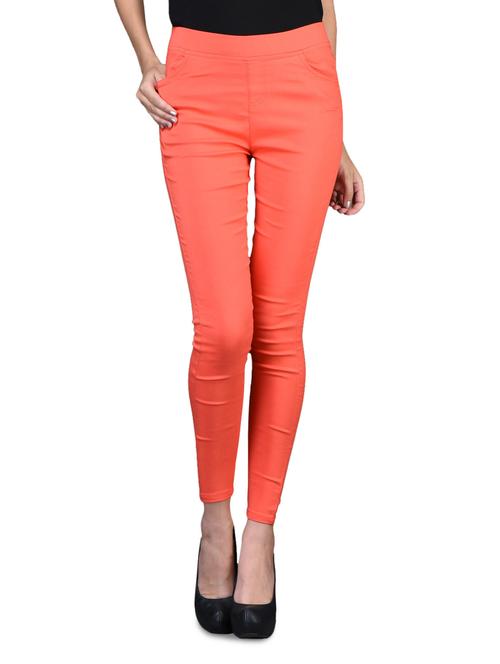 solid cotton blend jeggings - 1098755 - Very Small Image - 1