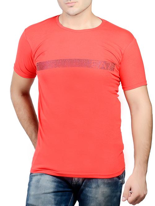 red cotton blend tshirt - 10993416 - Very Small Image - 1