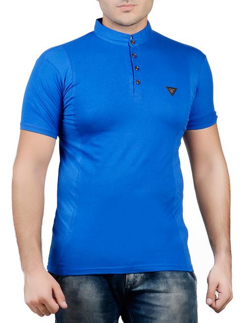 blue cotton blend tshirt - 10993450 - Very Small Image - 1