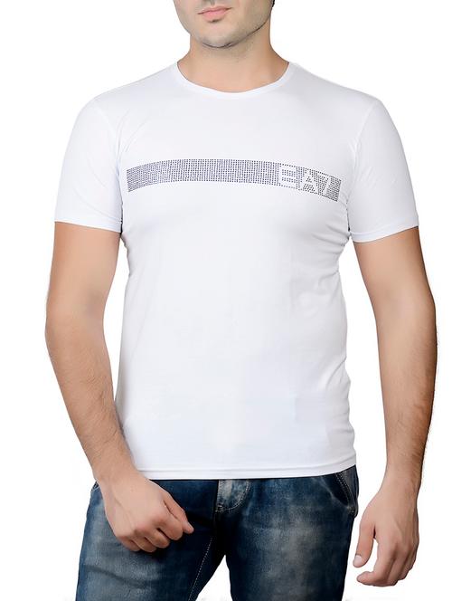 white cotton blend tshirt - 10993465 - Very Small Image - 1