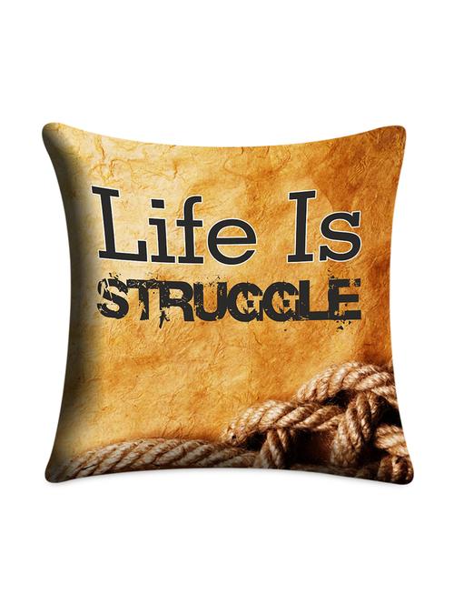 "Life is Struggle" Digital printed Cushion Cover - 1099498 - Very Small Image - 1