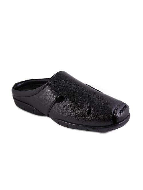 textured black leatherette sandals - 10995518 - Very Small Image - 1