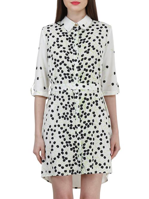 white crepe dress - 10997081 - Very Small Image - 1