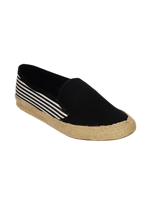 black canvas slip on espadrilles - 11004753 - Very Small Image - 1