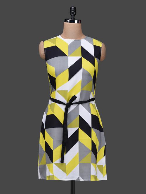 sleeveless geometric print dress - 1100927 - Very Small Image - 1