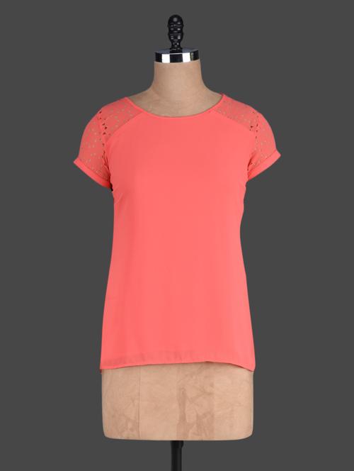 lace poly cotton top - 1101094 - Very Small Image - 1