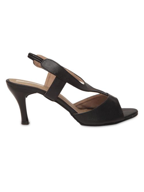 solid black leatherette sandals - 1101534 - Very Small Image - 1