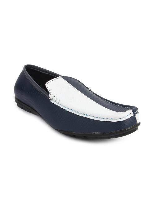 urban woods men blue leatherette loafers - 11015344 - Very Small Image - 1