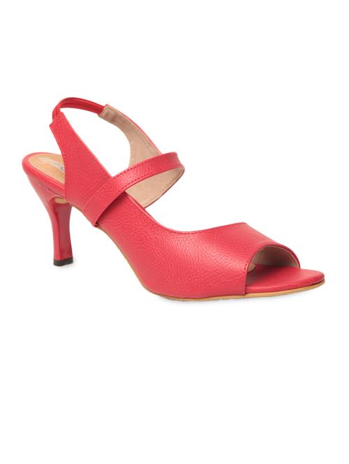solid red leatherette sandals - 1101536 - Very Small Image - 1