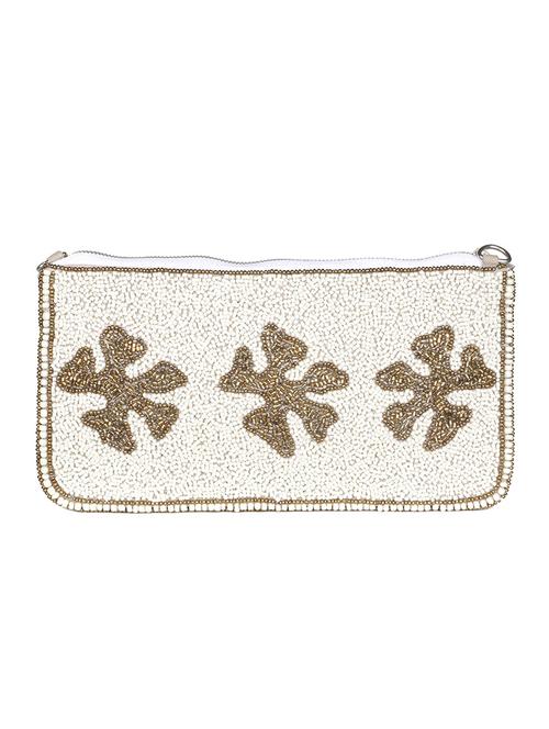 white,golden canvas clutch - 11017264 - Very Small Image - 1