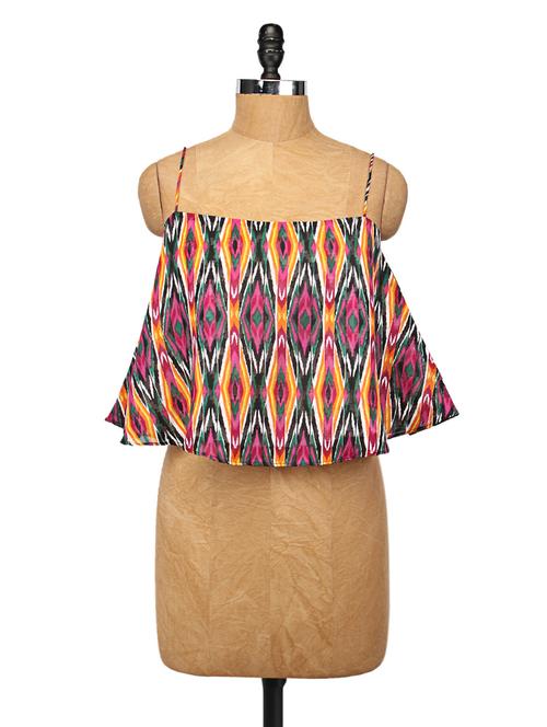 tribal printed crop top - 1101788 - Very Small Image - 1